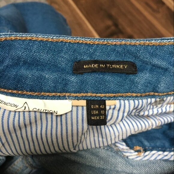 massimo Dutti High Rise Ankle Flare Jeans - Picture 9 of 9